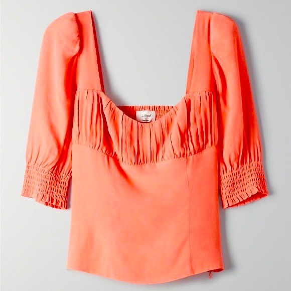 Aritzia Wilfred Pandora Blouse Pink - Picture 1 of 7